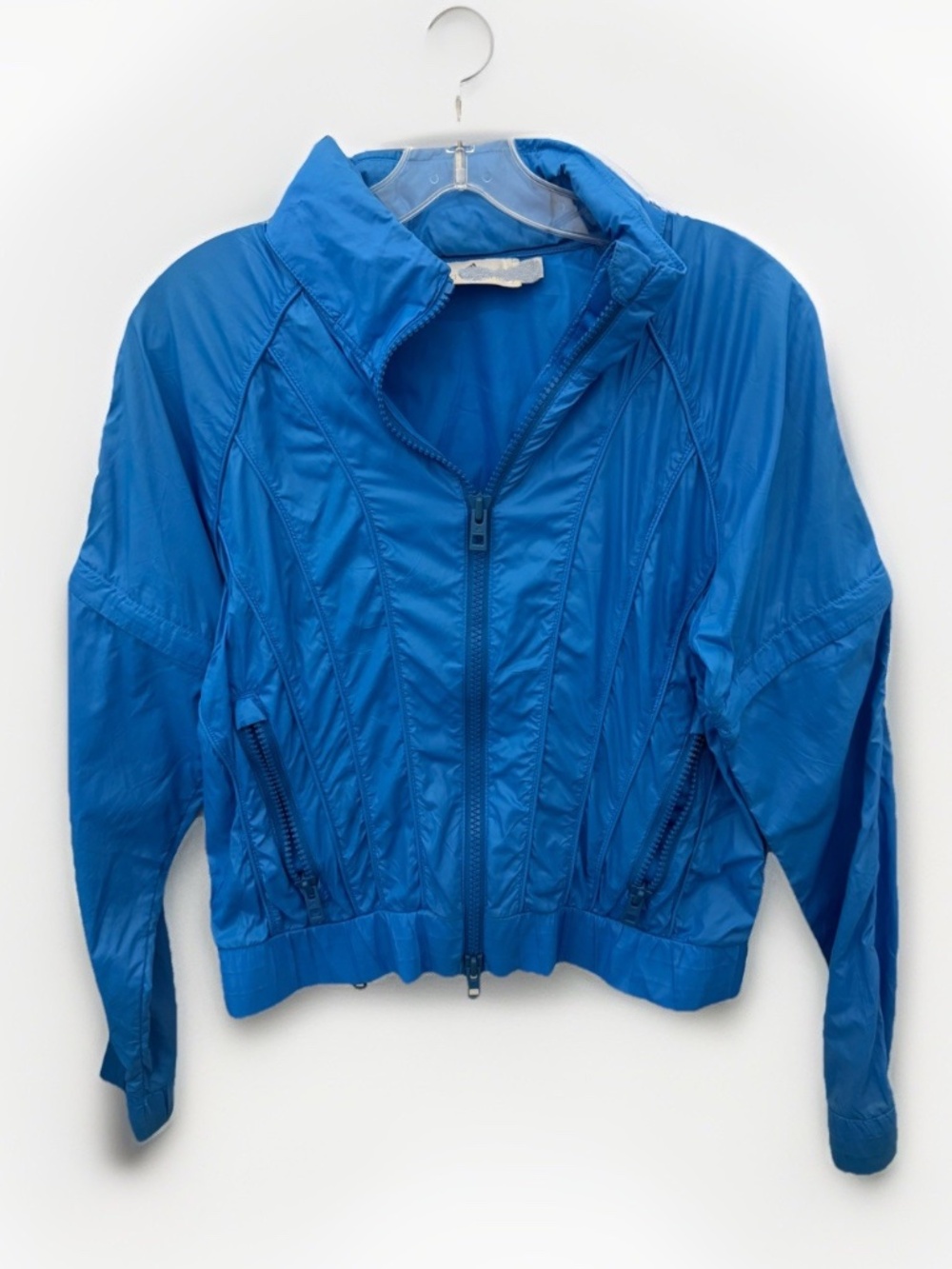 Adidas by Stella McCartney Convertible Jacket Zip Off Sleeves Blue Womens Small - Picture 7 of 8